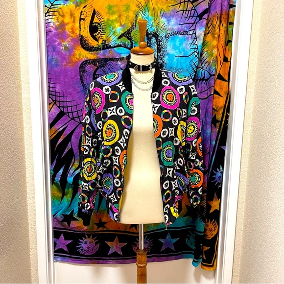 🌈 Amazing Colorful Vintage art jacket - Picture 2 of 12